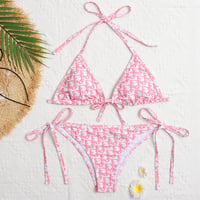Image 1 of Pink D bikini 2 piece