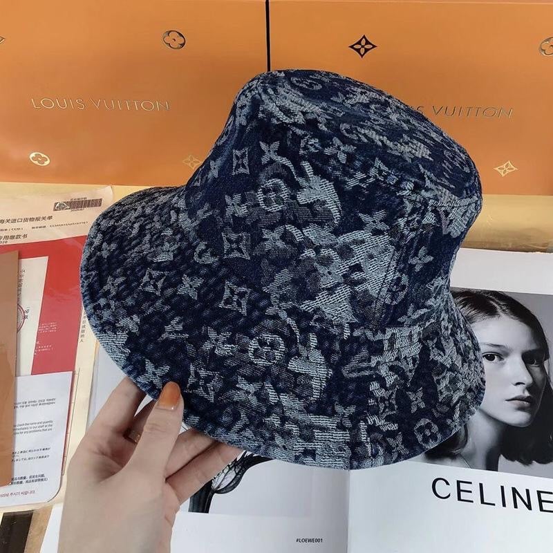 Denim LV Bucket Hat.  N & C Glam Collection LLC