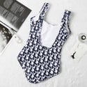 D her blue/white one piece