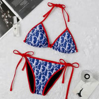 Image 1 of Red & blue D bikini 2 piece