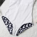 D her blue/white one piece