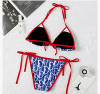 Image 2 of Red & blue D bikini 2 piece