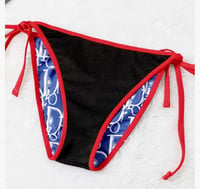 Image 3 of Red & blue D bikini 2 piece