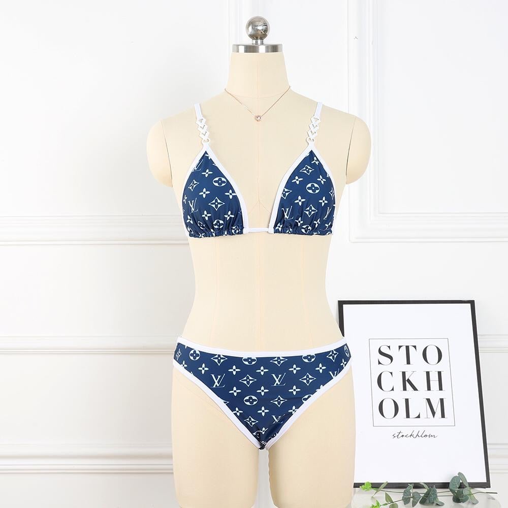 Louis Vuitton LV Monogram Blue 2 Pieces Bikini Set - Usalast