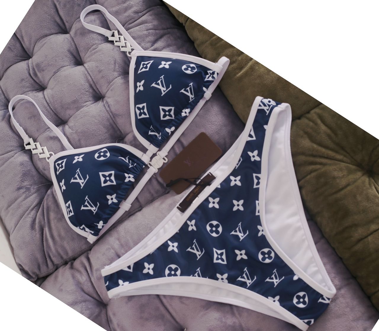 Louis Vuitton LV Monogram Blue 2 Pieces Bikini Set - Usalast