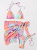 3 piece bathing suit.