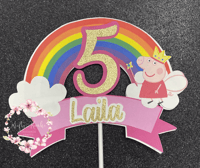 Peppa pig inspired Cake topper