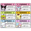 Sanrio Warning Stickers