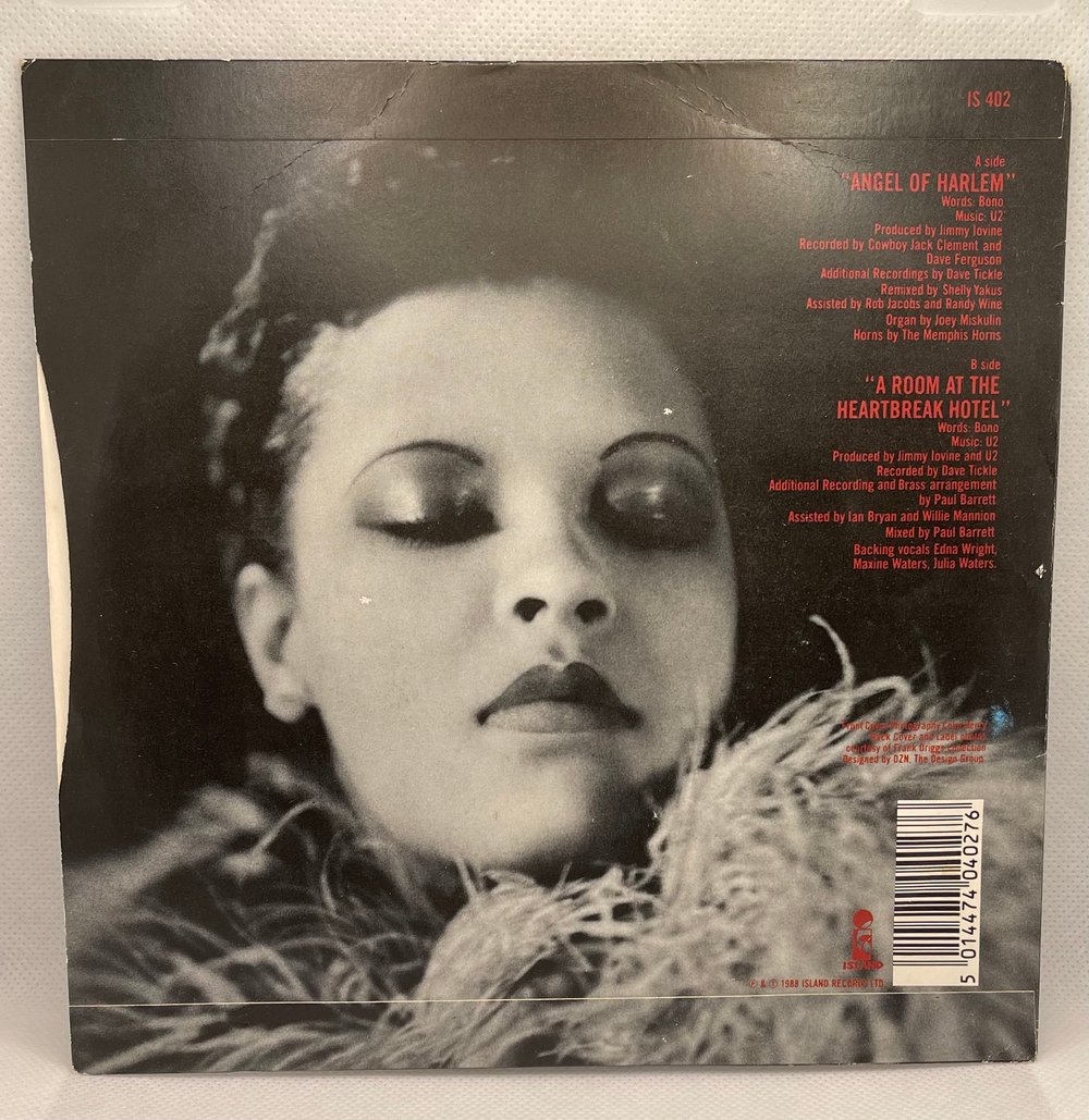 U2 - Angel of Harlem/A Room at the Heartbreak Hotel 1988 7” 45rpm