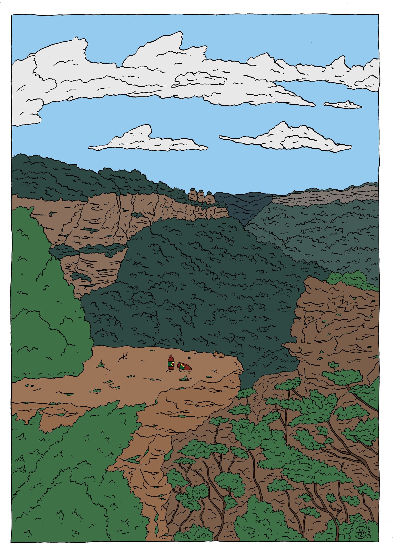 Blue Mountains A3 Print