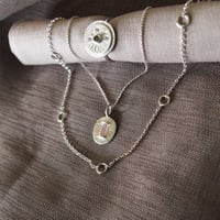 Image 2 of Eco Silver Orbit Ring with Peridot