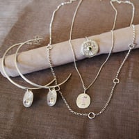 Image 5 of Eco Silver Orbit Ring with Peridot