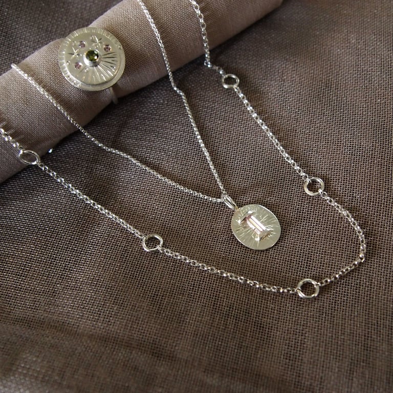 Eco Silver Orbit Necklace Image 3