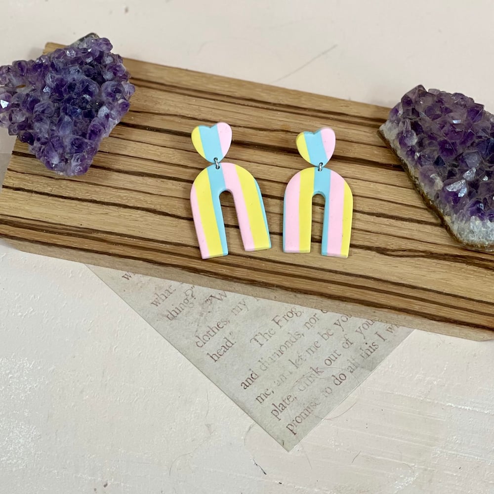 Image of Pansexual Pride Earrings