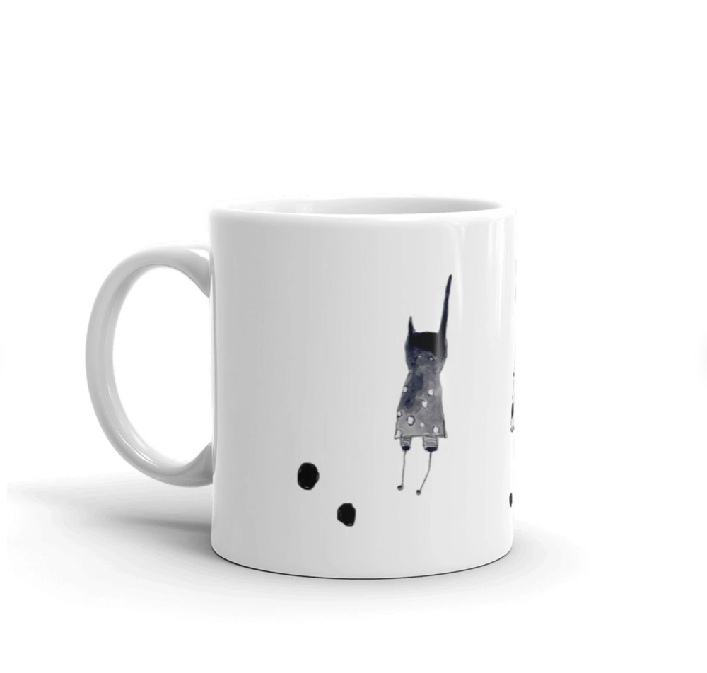 Image of Floating cat mug by Noelle Maline