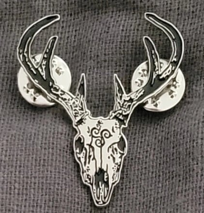 Image of Ecna( Bringer of Knowledge) limied edition shaped enamel pin 
