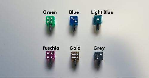 Image of Dice License Plate Screws - Glitter
