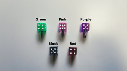 Image of Dice License Plate Screws