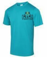 Image 2 of Unisex Breathable Sports T-shirt - Turquoise