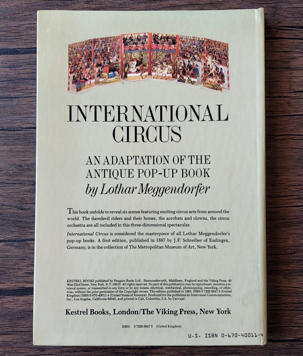 Lothar Meggendorfer's International Circus: A Reproduction of the Antique Pop-up Book