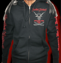 Image 1 of BESTIAL WARLUST - VENGEANCE WAR T'ILL DEATH ZIPPER HOODIE