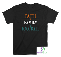 Image 1 of Faith Family Football T-shirt