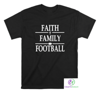 Image 2 of Faith Family Football T-shirt