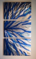 Radiance Blue 47 v2 - Metal Wall Art Abstract Sculpture Modern Decor-