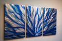 Radiance Blue 47 v2 - Metal Wall Art Abstract Sculpture Modern Decor-