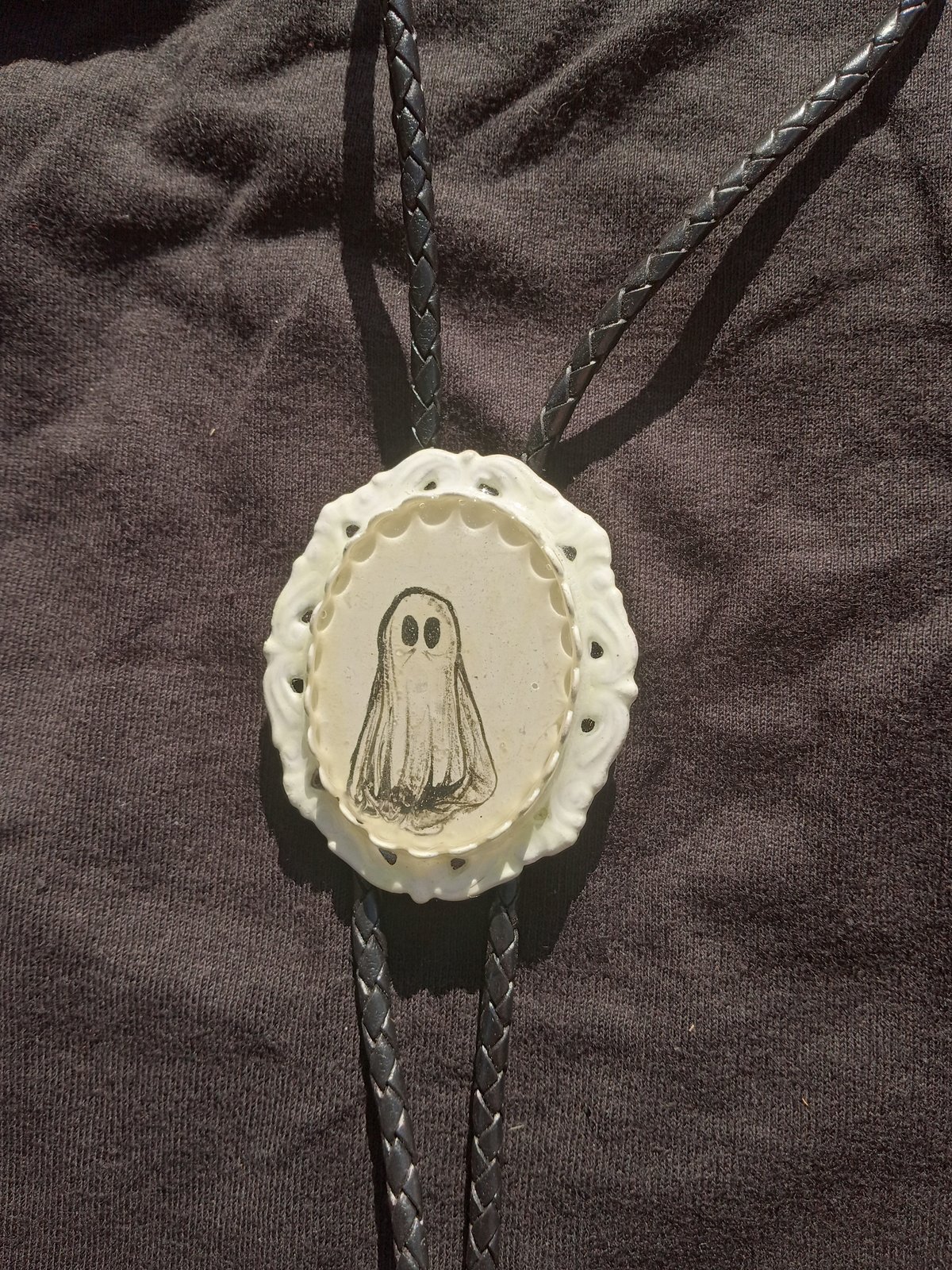 Image of Glow ghost bolo tie