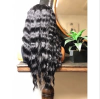 Image 3 of SHAKARA | LONG BLACK WAVY DEEP PART LACE FRONTWIG