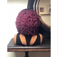Image 3 of ANNIE | CURLY RED WINE OMBRÉ LACE FRONT WIG 