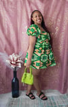 Ankara Green Dress 