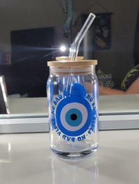 Evil Eye Beer Can Glass