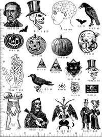Image 1 of Halloween/Poe/Posada Rubber Stamps P91