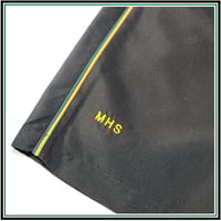 Image 2 of Discontinued Clearance - Sport Shorts Standard Length -Black with Yellow Piping $10.90