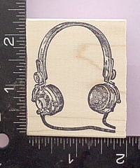 Image 2 of Typewriters/Bulbs/Headphones Rubber Stamps P96