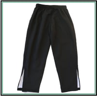 Image 2 of Discontinued Clearance  - Sport Track Pants - Black with Gold Piping - Microfibre $10.90