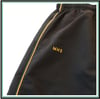 Discontinued Clearance  - Sport Track Pants - Black with Gold Piping - Microfibre