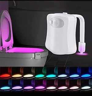 Image of Bowl Bathroom Toilet Night LED 8 Color Lamp Sensor Lights Motion Activated Light