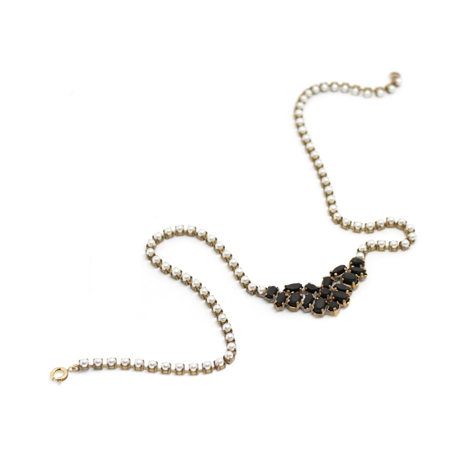 Fake black sales pearl necklace