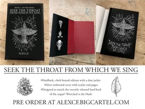 Image of 'Seek The Throat From Which We Sing' hardback by Alex CF