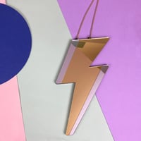 Image 1 of Lightning Bolt Mirror - Gold & Silver