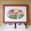 Edgar - A3 Giclee print with oval mount