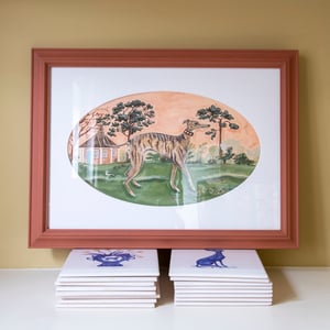 Image of pre-order - Edgar - A3 Giclee print with oval mount