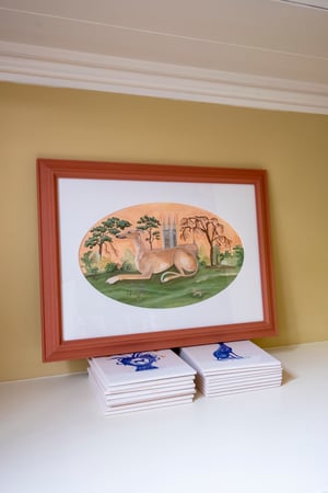 Image of pre-order Cedric - A3 Giclee print with oval mount