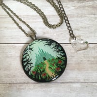 Image 1 of Emerald City Hand Painted Castle Pendant