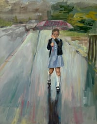 Image 1 of School Run, oil on gesso panel