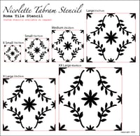 Image 4 of Roma Tile Stencil for Floors, Tiles and Walls - DIY Floor Project