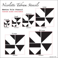Image 2 of Newton Tile Stencils for Floors, Tiles and Walls-Geometric Stencil - DIY Floor Project.